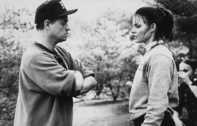 IMAGE: Demme and Foster talking