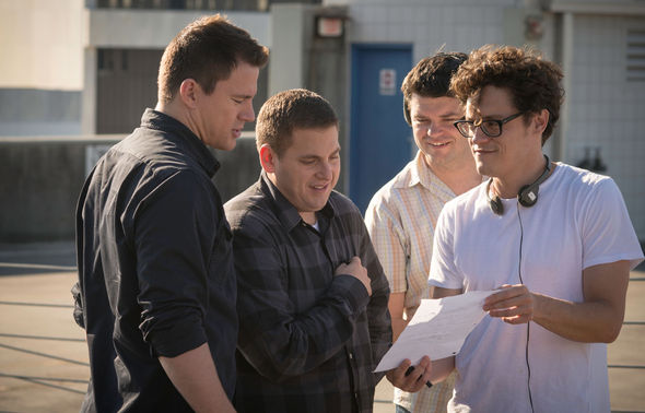 Image: Christopher Miller and director Phil Lord on the set of "22 Jump Street"
