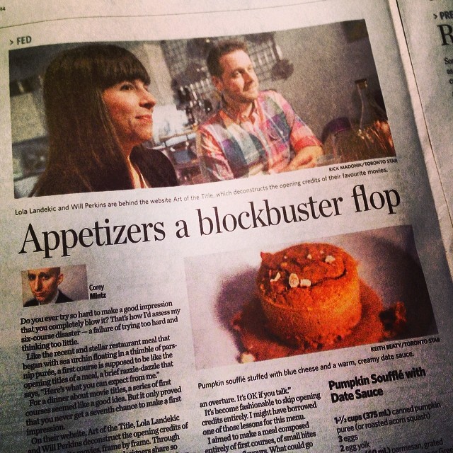 IMAGE: Lola and Will in The Toronto Star