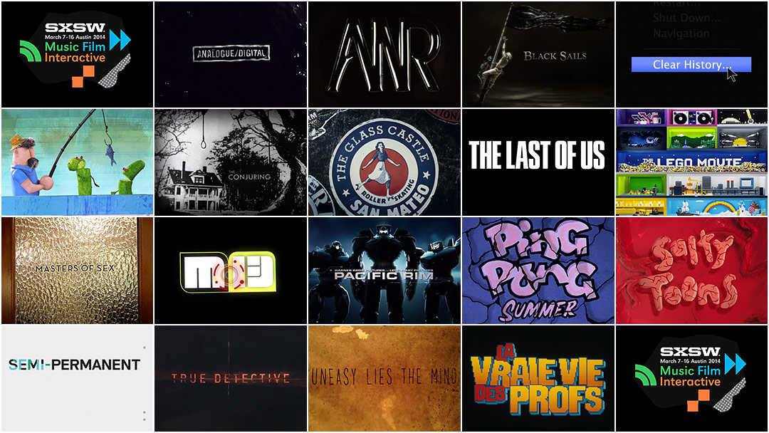SXSW 2014 Film Awards: Title Design Finalists