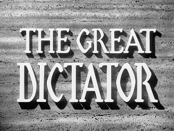 The Great Dictator (1940) — Art Of The Title