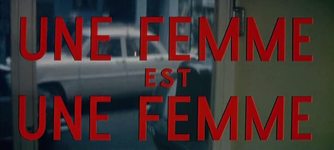Godard's A Woman is a Woman opening titles